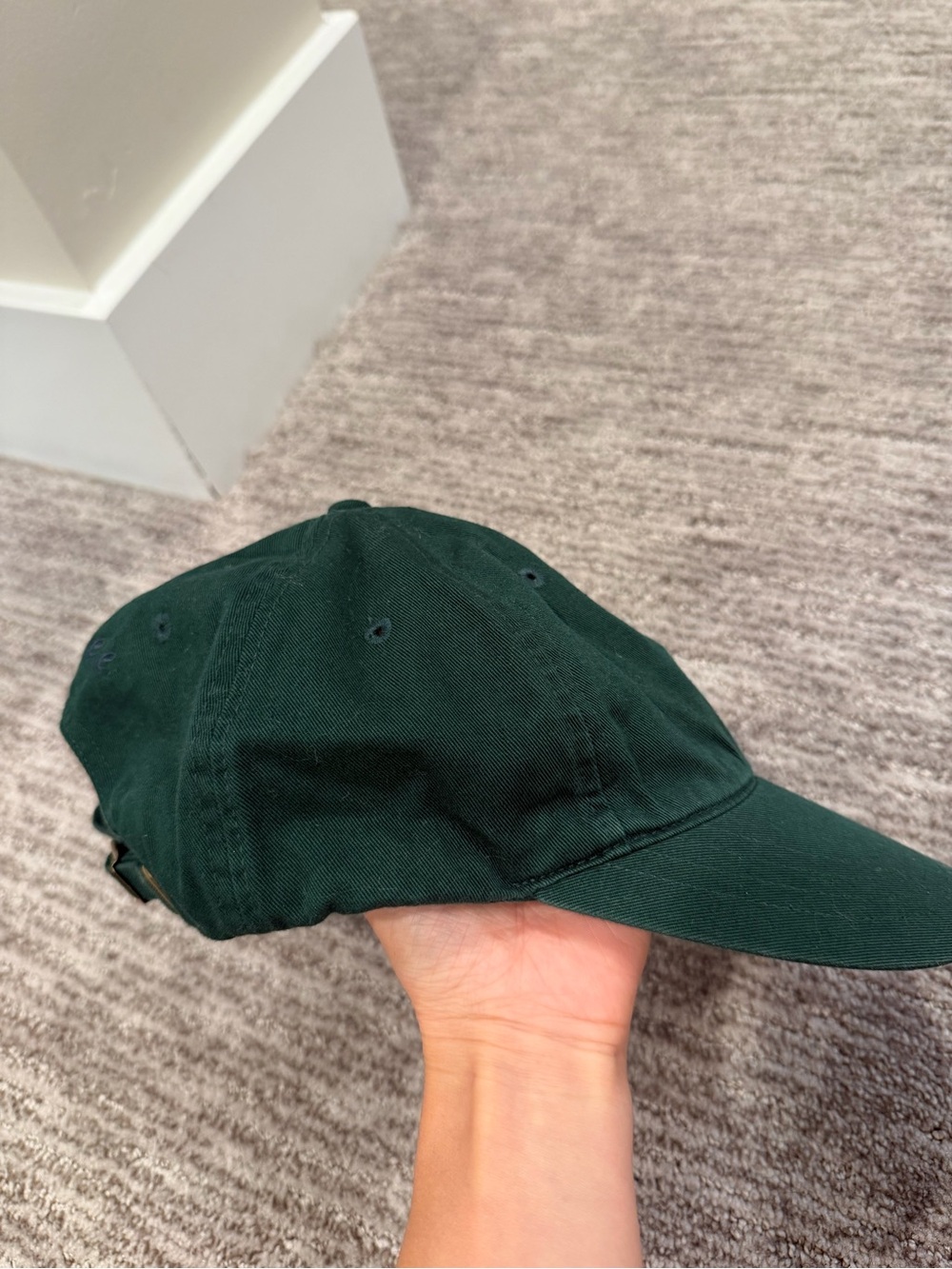 Vintage 90s Polo Golf Ralph Lauren Hat Forest Green Plaid Crest Shield Dad Cap - Picture 2 of 4